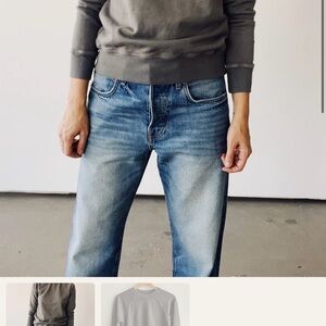 Matching Set: HEY GANG sweatshirt and sweatpants “Faded Grey” Size 3 (L)